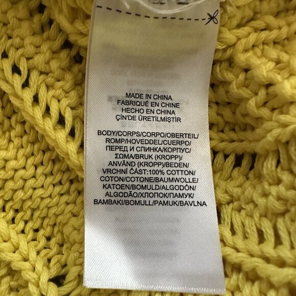 LRL Ralph Lauren Womens 3XL Yellow Cable Knit Long Sleeve Sweater Cotton Preppy - Picture 7 of 7